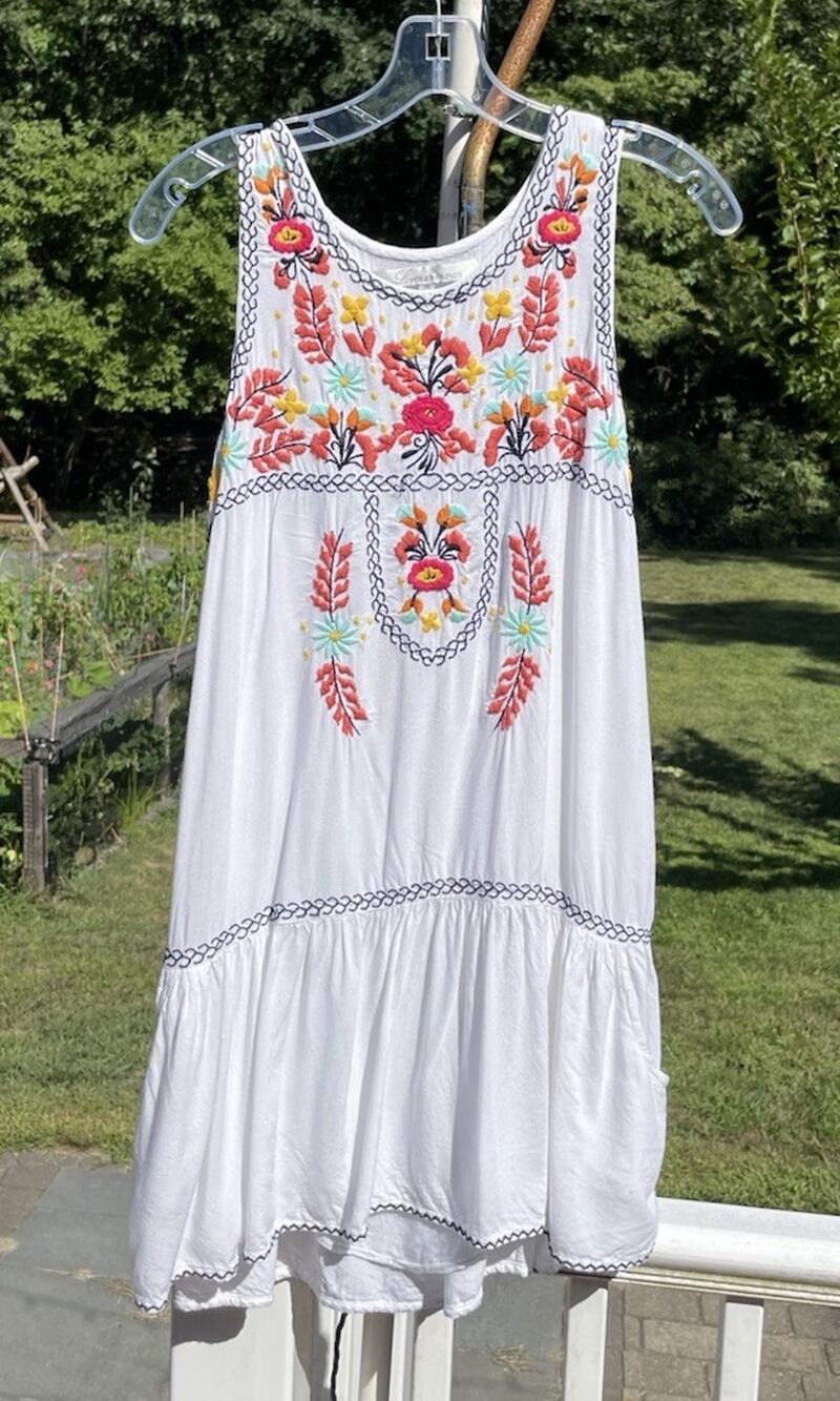 Lovers + Friends White Embroidered Floral Mini Dress